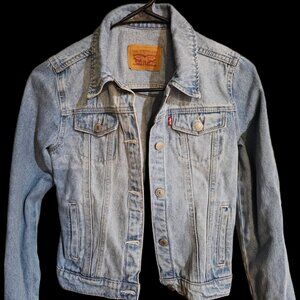Levis NWT Girls Denim Trucker Jacket Alanis Wash Size Large